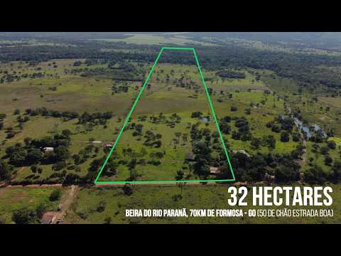 LINDOS 32ha, BEIRA DO RIO PARANÃ, 70 KM DE FORMOSA - GO. R$750 mil troca por imóveis em Uberlândia 