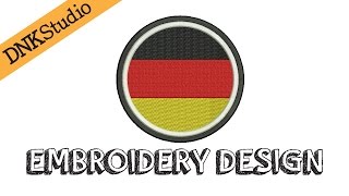 Germany Flag Embroidery Design | Redraw