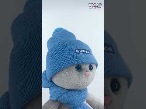 Мягкая игрушка Колбаскин & Мышель Колбаскин в голубой шапочке и шарфике / MT-MRT-КМ-0320242-20 — фото 4