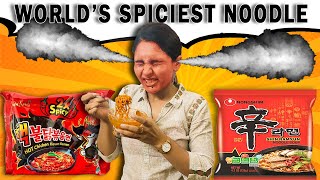 We Tried World's SPICIEST Noodles 🥵 || Kuch Extra Spicy Ho Gea... 😱
