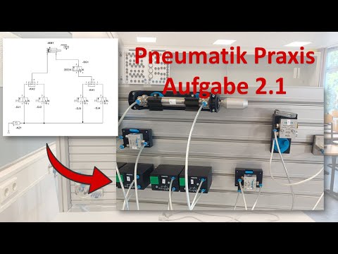 Grundlagen Pneumatik | Projekt 2 Werktor Aufgabe 2.1 | Steckwand Praxis Stundenentwurf