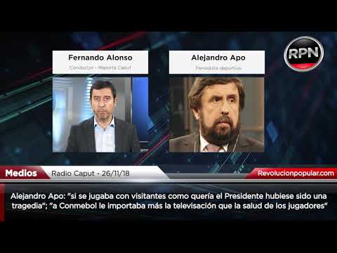 Alejandro Apo: "si se jugaba con visitantes como quería el Presidente hubiese sido una tragedia"