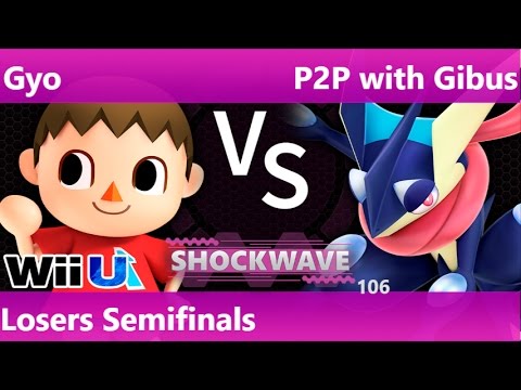 SW 106 - SWG | Gyo (Villager) vs P2P with Gibus (Greninja, Lucario) Losers Semis - Smash 4