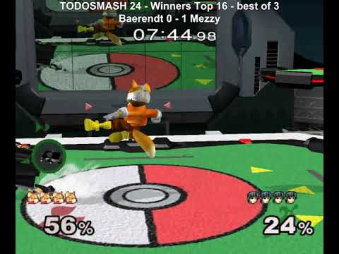 TODOSMASH 24 - Baerendt (Fox) vs Mezzy (Marth) - Winners Top 16