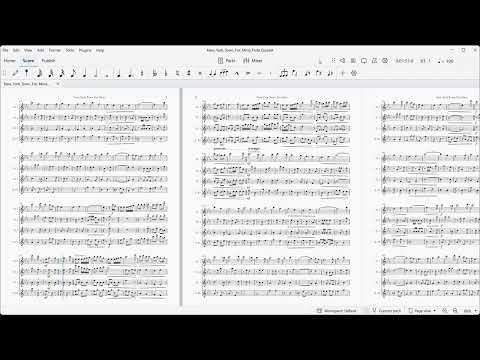Flute Sheet Music - New York Town For Mine (Earle C. Jones & Albert Von Tilzer).   Arranged for flute quartet.  Full Score and Parts. image 2