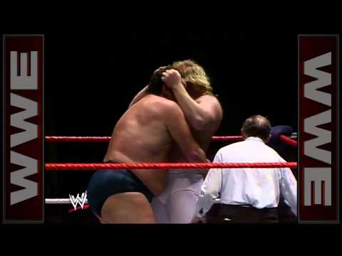 WWE Wrestlemania 1: Andre' The Giant vs. Big John Studd- $15,000 body slam challenge