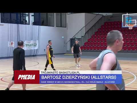 Akcja meczu Maxibasketball 35+. Game winner Bartosza Dzierżyńskiego | Basket Liga Trójmiasto