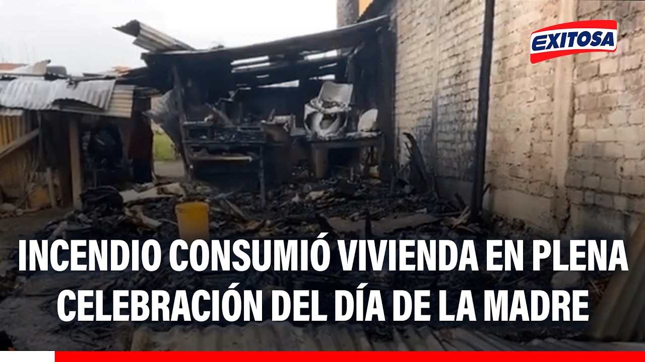 🔴🔵 Huancayo: Incendio consumió vivienda en plena celebración del Día de la Madre