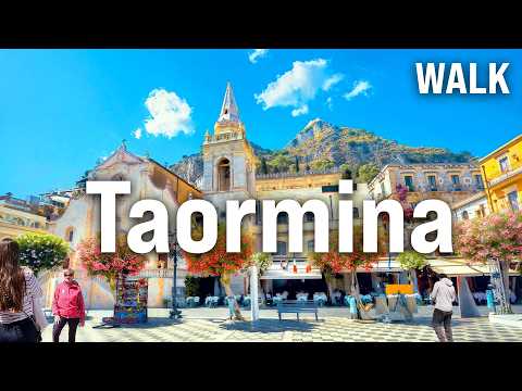 TAORMINA, Italy 4K Walking Tour - Captions & Immersive Sound [4K Ultra HD/60fps]