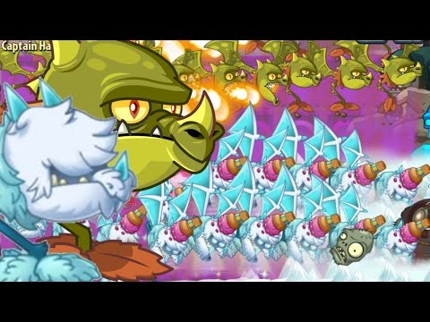 Plants vs Zombies 2 Epic Hack : Split Screen Ultimate Power Up - Snapdragon vs Cold Snapdragon