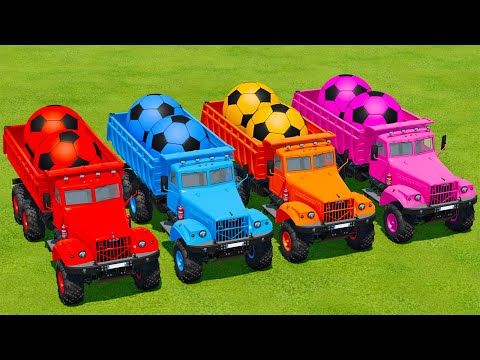 LOAD & TRANSPORT SOCCER BALLS WITH CLAAS WHEEL LOADERS -  Farming Simulator 22
