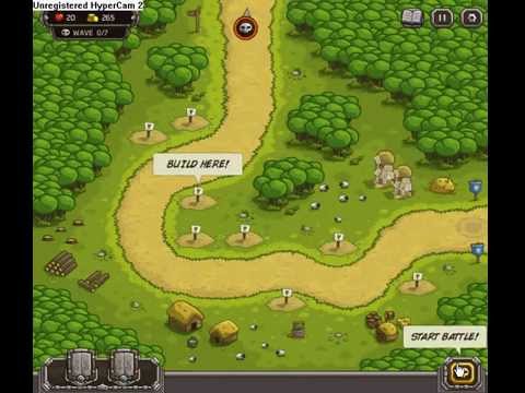 [Hard] Kingdom Rush Level 1 Campaign (Southport) Playthrough (Flash Ver.)