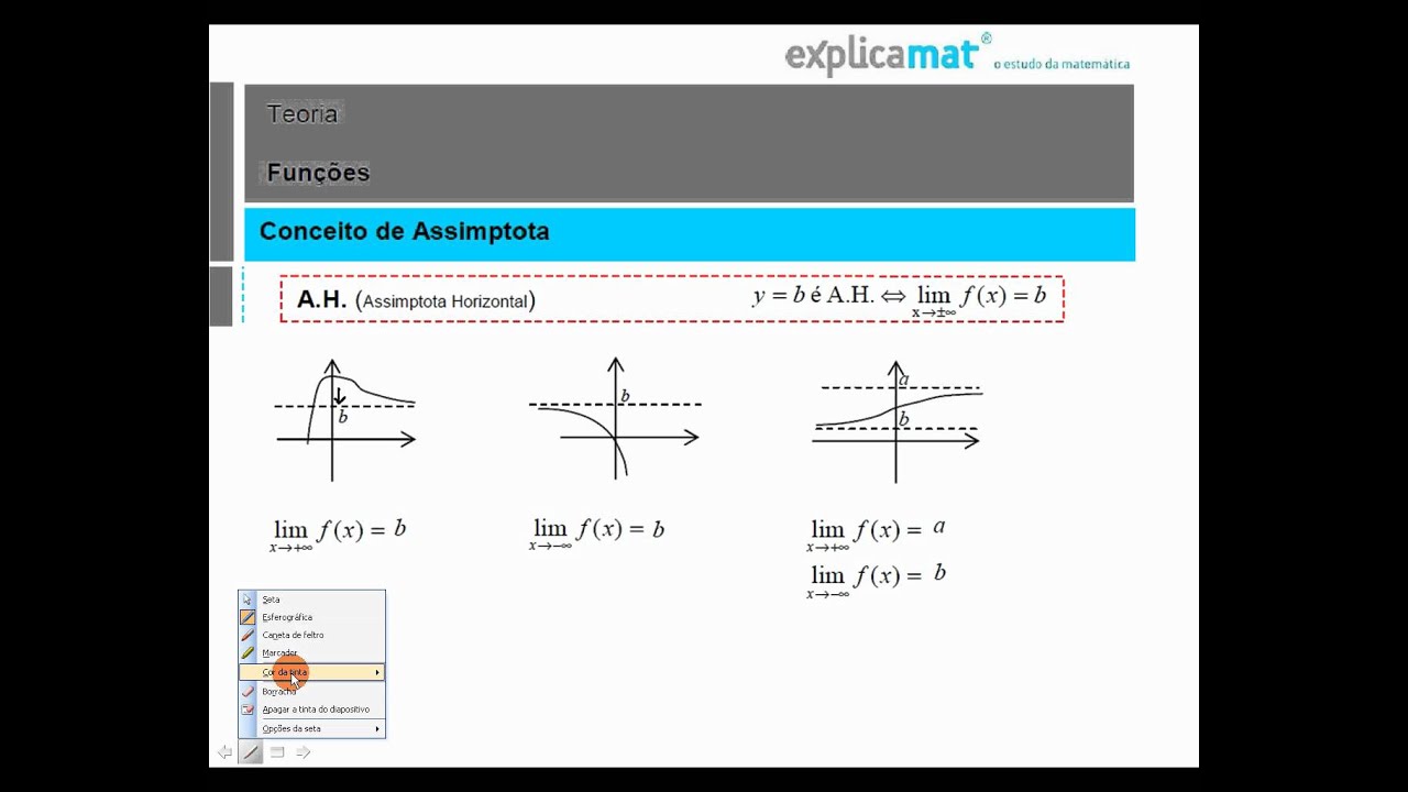 Assimptotas Verticais Horizontais Oblíquas - Matemática 12.º Ano
