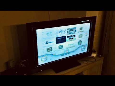 Wii via gba av adaptor trough ngc gameboyplayer to tv