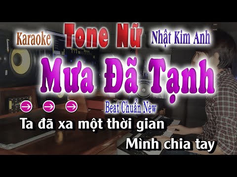 Mưa Đã Tạnh - Karaoke Tone Nữ Beat Chuẩn Nhật Kim Anh | song nhien karaoke
