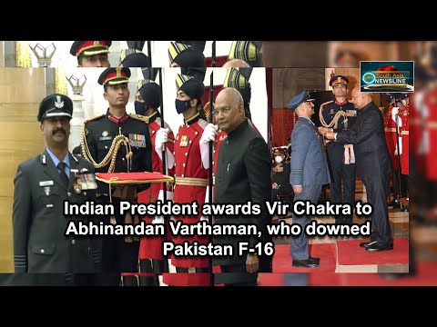 Indian President awards Vir Chakra to Abhinandan Varthaman, who downed Pakistan F 16