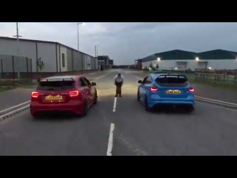 mercedes a45 amg vs ford focus rs mk3