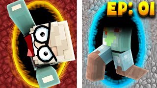 Minecraft: GIRLFRIEND GETS STUCK IN A PORTAL!! - Crazie Craft Ep: 01