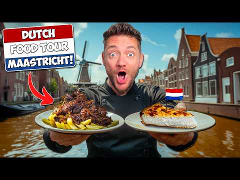 DUTCH FOOD TOUR! (First Time in Maastricht, Netherlands)