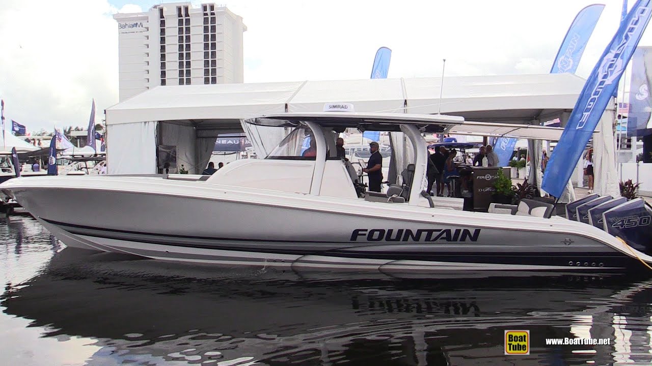 2021 Fountain 43 NX Center Console Walkaround Tour - 2020 Fort Lauderdale Boat Show