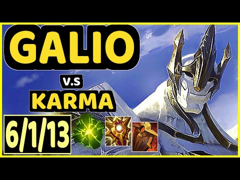 GALIO vs KARMA - 6/1/13 KDA BOTTOM SUPPORT GAMEPLAY - EUW Ranked DIAMOND