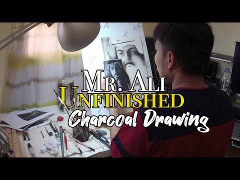 Mr. ALI | Unfinished Charcoal Drawing