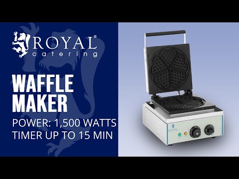 video - Waffle Maker - 1500 Watts - Heart-Shaped