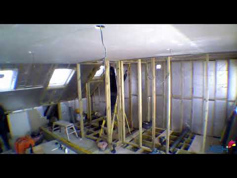 Part 3 of a loft conversion completed in South West London. Construction of Wardrobes