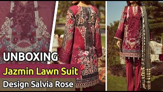 mqdefault - New JAZMIN Designer Lawn Suit 2019 | Unbox | Latest Pakistani Dress Design Salvia Rose