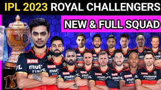 IPL 2023 | Royal Challengers Bangalore New Squad | RCB Team Full Players List 2023 | RCB 2023 Squad