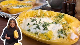 How to Make Twice Baked Aglio e Olio Spaghetti Squash | Rachael Ray