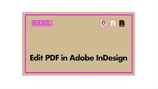 Edit PDF in InDesign