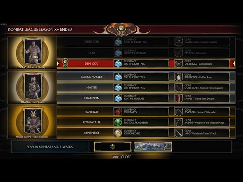 My Rewards from the Race Against Time and Kombat League Season XV - Mortal Kombat 11 Ultimate