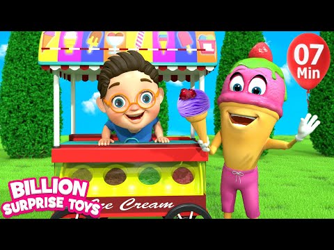 Little Babies ICE CREAM | Children Songs | 3D Baby Nursery Rhyme & Kids Song