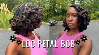 LOC PETAL / BUTTERFLY BOB RETWIST & STYLE | COME WITH ME! | Sunshine Locd