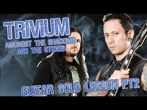 How to play ‘Amongst The Shadows & The Stones’ by Trivium Guitar Solo Lesson w/tabs pt2