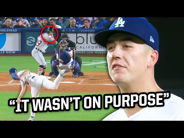 Bobby Miller tells Zach McKinstry he didn't hit him on purpose, a breakdown