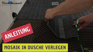 Anleitung Mosaik Fliesen in Dusche verlegen