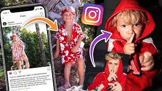MY LITTLE BROTHER COPIED MY INSTAGRAM PICS!! (CUTE)