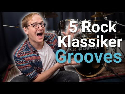 Schlagzeug Rock Beat – [5 Rock Grooves aus bekannten Rock-Klassikern]