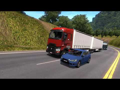 quase fico na serra com novo renault ets2 v 1.36 mapa eaa