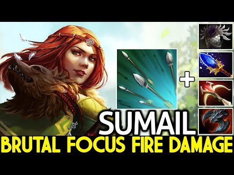 SUMAIL [Windranger] Brutal Focus Fire Unreal Damage 7.25 Dota 2