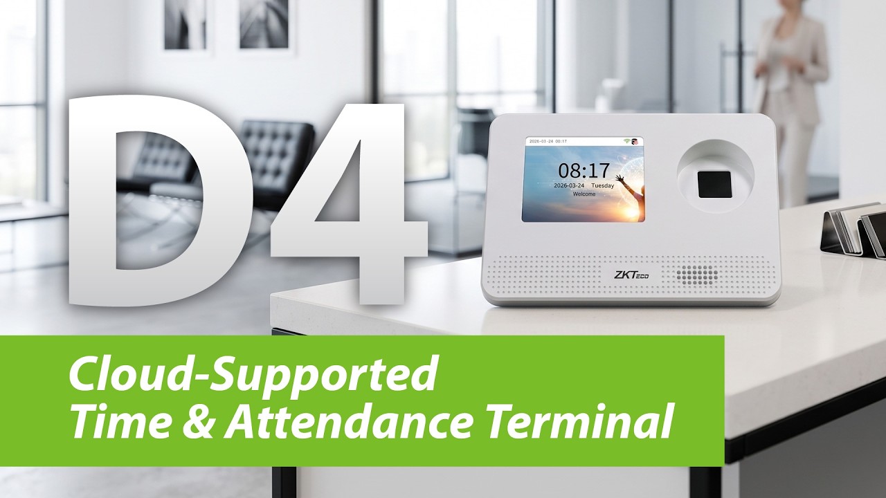 ZKTeco D4 | Cloud-Supported Time & Attendance Terminal with ZKBio Zlink