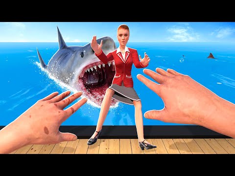Throwing People Into SHARK Infested Waters - Newton's Playground VR