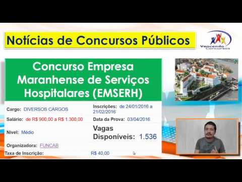 Concurso Empresa Maranhense de Serviços Hospitalares   Diversos Cargos   Notícias de Concursos