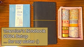 Making a custom Traveler’s Notebook planner for my sister (Part 1 - planner setup 2024)