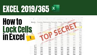 How to lock and unlock cells in an Excel spreadsheet - EXCEL 365/2019