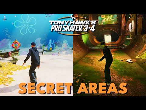 Tony Hawk Pro Skater 3+4 - ALL SECRET AREAS!