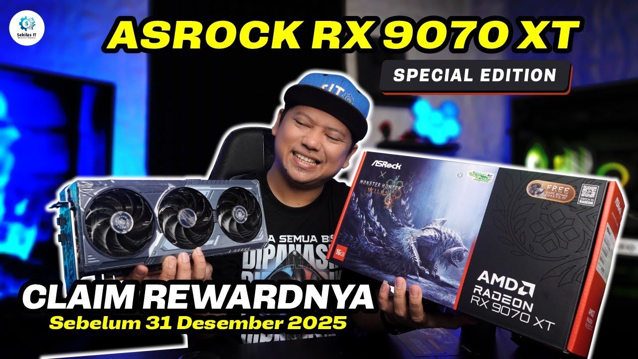 Beli Gpu Gratis Game - Asrock RX9070 XT 16gb Monster Hunters Wilds