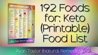 Keto Foods List (Printable) | 192 Low Carb Foods